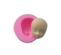 Forma de cara de muñeca | Molde de arcilla facial de bebé 3D Caras de silicona Molde - Fondant Cake Decorating Tools Moldes de silicona para Chocolate Dulces Arcilla Jabón hecho a mano Delr