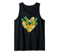 Forma De Corazón Piñas Piña Camiseta sin Mangas