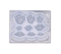 Forma de decoración de uñas de resina, tamaño miniatura, forma de labios, molde de silicona, colgante, fabricación de joyas, herramientas, diseño, uñas, arte, boca, forma de resina