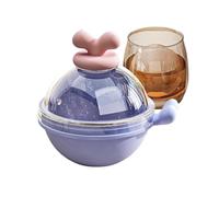 Forma de fabricante de bolas de hielo - Silicona 9x7.5x7.8cm | Máquina de hielo con fácil extracción, de cócteles en el bar | Whisky Ice Sphere Mold Drinkparty's Bar Club Kitchen
