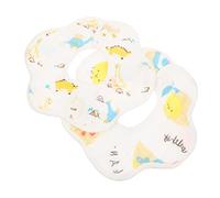Forma de Flores de Baberos Infantiles Impermeables: 2 Unids 360 Rotar Baberos Baberos Dibujos Animados Niños Alimentación Tela Encantadora Niños Toalla Surtido Color para El