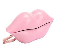 Forma de Labios Teléfono Teléfono Fijo Rosa Novedad de Moda Boca Sexy Labio Escritorio con Cable Regalo