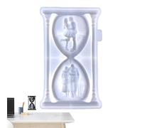 Forma de reloj de en forma de corazón, forma de vela para parejas | resina epoxi hecha a mano artesanías parejas reloj de forma de reloj de , vela de cera, arcilla de jabón