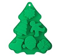 Forma De Silicona Del Árbol De Navidad | 6 Cavidades Decoración Del Hogar De Santa Claus, Formulario De Fondant De Navidad, Para Oficinas De Fiesta De Cumpleaños De Acción De Gracias En El Escritorio