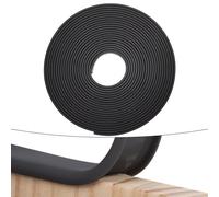 Forma de U para bandas de bordes, 2 m autoadhesivas, muebles de TPE para borde de recorte de bordes, para reparación de armarios, estantes, bricolaje, color negro