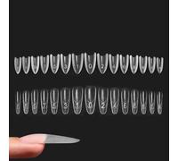 Forma De Uñas - ABS, Lote de 240 Formas Sandwich Para Extensiones De Gel | Translúcidas, Resistentes A Grietas Y Reutilizables, Herramientas Manicura Para Instituto, Hogar Y Principiantes