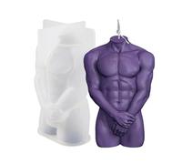 Forma de vela corporal: forma humana 3D de silicona, forma de columna de resina, herramienta de para aromaterapia, plantilla elegante para escultura corporal, base versátil para muestras de
