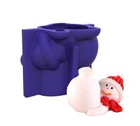 Forma de vela de muñeco de nieve en 3D con personajes clásicos europeos y americanos fragantes velas material decoración del hogar