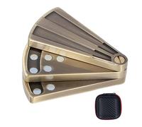 Forma de Ventilador Control Deslizante para aliviar el estrés Juguete de Empuje para aliviar la ansiedad de Metal Control Deslizante portátil para TDAH Autismo Enfoque Meditación (Cobre)