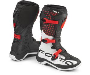 Forma Drift Botas de motocross infantiles, negro/rojo, Talla 38