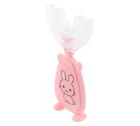 Forma en Forma de Niños Manual Del Cepillo de Dientes: Traindo para Niños Pequeños Limpieza de Dientes Orales Cepillo de Conejo para Niños Rosa
