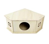 Forma Irregular Jaula de hámster de Madera Interacción Actividad Familiar Ensamblaje de Animales pequeños Casa de Refugio para decoración de jaulas Casa de hábitats para Mascotas