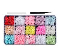 Forma mixta Bowknot Nails Art 3D Bow Flatback Pearl Beads Nail Art Decoraciones uñas acrílicas