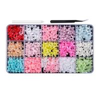 Forma mixta Bowknot Nails Art 3D Bow Flatback Pearl Beads Nail Art Decoraciones uñas acrílicas