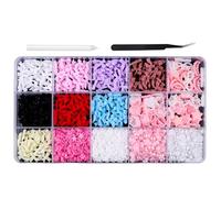 Forma mixta Bowknot Nails Art 3D Bow Flatback Pearl Beads Nail Art Decoraciones uñas acrílicas