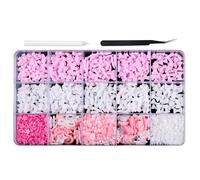 Forma mixta Bowknot Nails Art 3D Bow Flatback Pearl Beads Nail Art Decoraciones uñas acrílicas