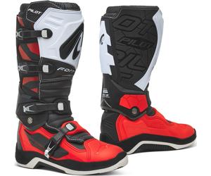 Forma Pilot Motocross Botas, negro-blanco-rojo, tamaño 45 para Hombres
