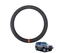 Forma Redonda Funda Volante Coche para 80 Series HDJ80 FJ80 FZJ80 HZJ80 Protectores de Cuero de Gamuza Antideslizante Transpirable Accesorios Negro,C-Orange