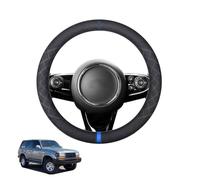 Forma Redonda Funda Volante Coche para 80 Series HDJ80 FJ80 FZJ80 HZJ80 Protectores de Cuero de Gamuza Antideslizante Transpirable Accesorios Negro,E-Blue