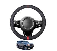 Forma Redonda Funda Volante Coche para 80 Series HDJ80 FJ80 FZJ80 HZJ80 Protectores de Cuero de Gamuza Antideslizante Transpirable Accesorios Negro,D-Red