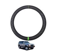Forma Redonda Funda Volante Coche para 80 Series HDJ80 FJ80 FZJ80 HZJ80 Protectores de Cuero de Gamuza Antideslizante Transpirable Accesorios Negro,F-Green