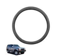 Forma Redonda Funda Volante Coche para 80 Series HDJ80 FJ80 FZJ80 HZJ80 Protectores de Cuero de Gamuza Antideslizante Transpirable Accesorios Negro,A