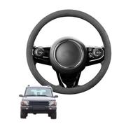 Forma Redonda Funda Volante Coche para Discovery II 1998-2004 Protectores de Cuero de Gamuza Antideslizante Transpirable Accesorios Negro,A
