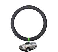Forma Redonda Funda Volante Coche para Highlander/Kluger XU20 2000-2006 Protectores de Cuero de Gamuza Antideslizante Transpirable Accesorios Negro,F-Green