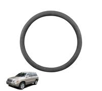 Forma Redonda Funda Volante Coche para Highlander/Kluger XU20 2000-2006 Protectores de Cuero de Gamuza Antideslizante Transpirable Accesorios Negro,A