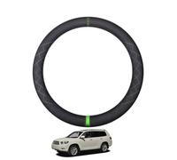 Forma Redonda Funda Volante Coche para Highlander/Kluger XU40 2nd 2007-2013 Protectores de Cuero de Gamuza Antideslizante Transpirable Accesorios Negro,F-Green