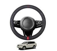 Forma Redonda Funda Volante Coche para Highlander/Kluger XU40 2nd 2007-2013 Protectores de Cuero de Gamuza Antideslizante Transpirable Accesorios Negro,D-Red
