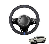Forma Redonda Funda Volante Coche para Highlander/Kluger XU40 2nd 2007-2013 Protectores de Cuero de Gamuza Antideslizante Transpirable Accesorios Negro,E-Blue