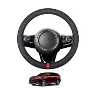 Forma Redonda Funda Volante Coche para Highlander/Kluger XU50 2014-2019 Protectores de Cuero de Gamuza Antideslizante Transpirable Accesorios Negro,D-Red
