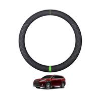 Forma Redonda Funda Volante Coche para Highlander/Kluger XU50 2014-2019 Protectores de Cuero de Gamuza Antideslizante Transpirable Accesorios Negro,F-Green