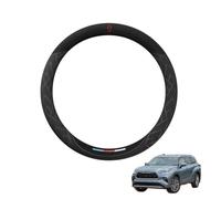 Forma Redonda Funda Volante Coche para Highlander XU70 2020-2025 Protectores de Cuero de Gamuza Antideslizante Transpirable Accesorios Negro,G