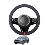 Forma Redonda Funda Volante Coche para Highlander XU70 2020-2025 Protectores de Cuero de Gamuza Antideslizante Transpirable Accesorios Negro,D-Red
