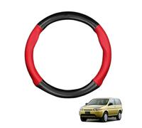 Forma Redonda Funda Volante Coche para HR-V GH1234 1998-2006 Fibra de Carbono y Cuero PU de Microfibra Antideslizante Transpirable Estilo Deportivo Accesorios Coche,Red