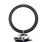 Forma Redonda Funda Volante Coche para Macan 2020-2024 Protectores de Cuero de Gamuza Antideslizante Transpirable Accesorios Negro,F-Green
