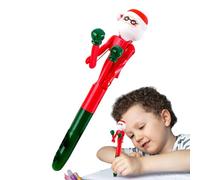 Forma segura de Papá Noel: bolígrafos de boxeo, bolígrafos divertidos que se secan rápidamente y escritura suave, bolígrafo de boxeo de Papá Noel, artículos de papelería novedosos y resistentes,