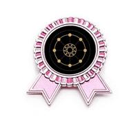 Forma Totem Geometría Sol Estrella Insignia Broche Rosa Ganador Premio Medalla Mediana, Metal, Medio, Metal, Metal, Medium, Metal