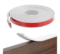 Forma U Cinta de Madera Cantos, 16mm x 5m TPE Flexible Protector de Bordes Plegable Cinta de Chapa, Adhesiva Perfil Goma Cantoneras Cubrecantos para Protección y Reparación de Gabinetes de Mesa