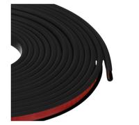 Forma U Cinta de Madera Cantos Borde en forma de U 6M, borde goma, chapa autoadhesivo, for muebles, armarios, estantes y mesa(Black,6METERS_16MM)