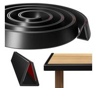 Forma U Cinta de Madera Cantos Protector de Cantos Autoadhesivo Silicona Cinta Autoadhesiva para Muebles para Uso En Esquinas Armarios De Mesa Protección Bebés Negro 16mm*3metros (3, Negro, 16)