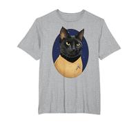 Formación de Gatos Sulu de Star Trek Camiseta, Hombre Tallas Grandes, Gris Jaspeado, 3X Alto