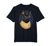 Formación de Gatos Sulu de Star Trek Camiseta, Hombre Tallas Grandes, Negro, 6X Alto