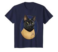 Formación de Gatos Sulu de Star Trek Camiseta, Niños, Azul Marino, 12 años