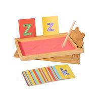 Formación de letras bandeja de arena, bandeja de escritura de arena - Alphabet para niños Trazan bandejas de arena | Juego de formación de letras, juguete ortográfico sensorial, actividad