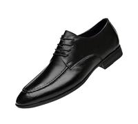 Formal Oxford Shoes for Men Genuine Leather Lace-up Wingtip Rubber Sole Slip-Resistant Business and Office Dress Shoes for Work(39 EU)