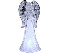 formano Ángel decorativo de acrílico con luz LED, 10 x 22 cm, 1 unidad (surtido), color blanco y transparente