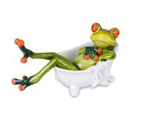 Formano Decoración Rana en la bañera, Verde Claro, 14 cm
